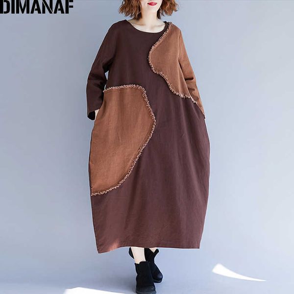 women dresses winter long sleeve linen lady patchwork vintage vestido female clothes plus size loose panelled dress 210531, Black;gray
women dresses winter long sleeve linen lady patchwork vintage vestido female clothes plus size loose panelled dress 210531, Black;gray