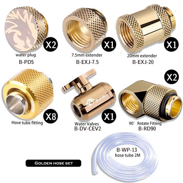 bykski water cooling fitting kit hose soft tube pipe set for pc od 13/16mm fans & coolings
bykski water cooling fitting kit hose soft tube pipe set for pc od 13/16mm fans & coolings