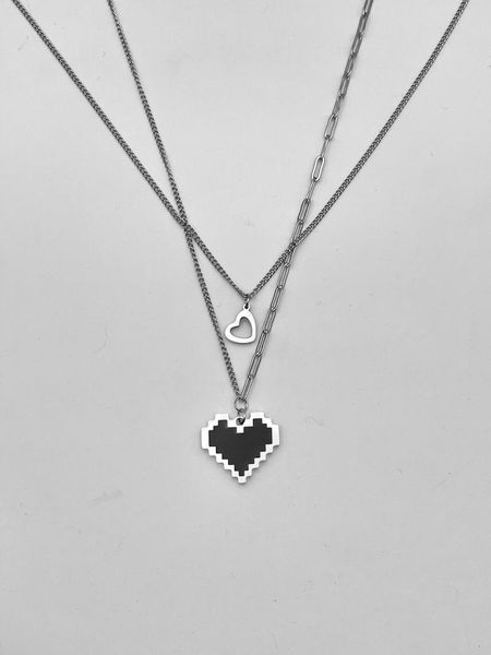 pendant necklaces european and american flame love necklace male fashion mosaic stainless steel female holiday gift, Silver
pendant necklaces european and american flame love necklace male fashion mosaic stainless steel female holiday gift, Silver