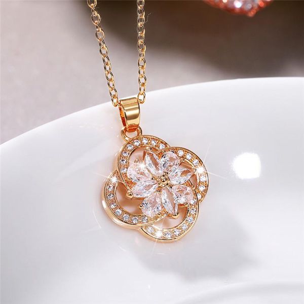 pendant necklaces huitan luxury full cubic zirconia women's 3 color available romantic bridal wedding jewelry on the neck high quality, Silver
pendant necklaces huitan luxury full cubic zirconia women's 3 color available romantic bridal wedding jewelry on the neck high quality, Silver