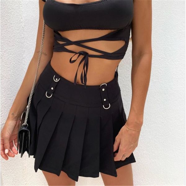 skirts dewadbow women pleated mini summer solid a line high waist harajuku gothic punk hip hop buckle preppy girls skirt, Black
skirts dewadbow women pleated mini summer solid a line high waist harajuku gothic punk hip hop buckle preppy girls skirt, Black