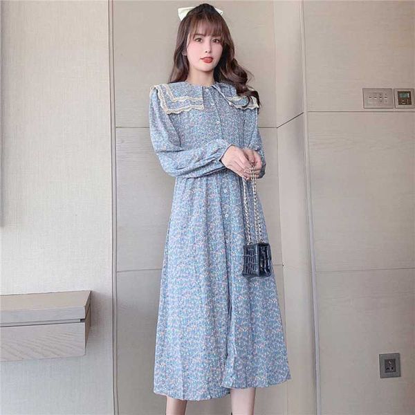 arrival korean elegant women's female french student chiffon sweet floral print dress vestidos 210529, Black;gray
arrival korean elegant women's female french student chiffon sweet floral print dress vestidos 210529, Black;gray