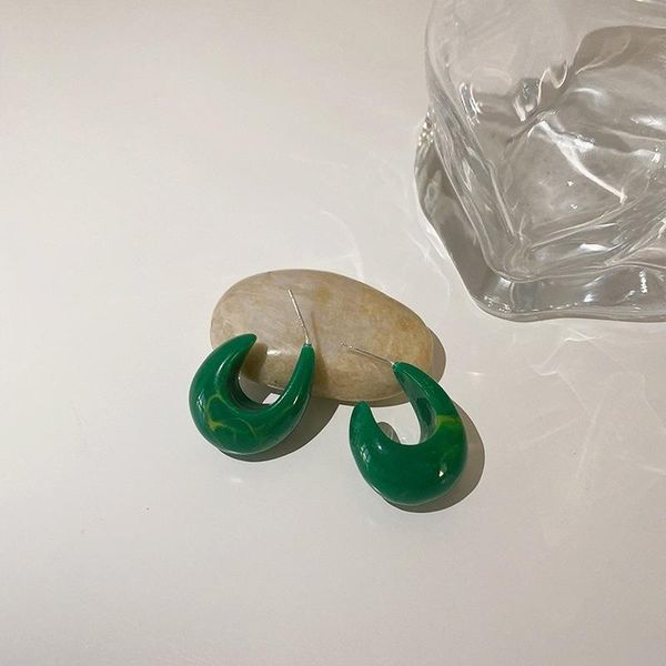 hoop & huggie 2021 korean fashion vintage green resin earrings for women jewelry contracted c-shaped, Golden;silver
hoop & huggie 2021 korean fashion vintage green resin earrings for women jewelry contracted c-shaped, Golden;silver