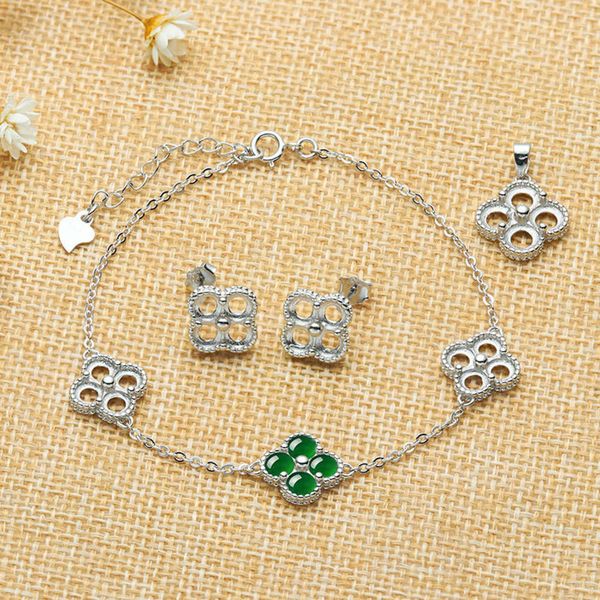 simple 925 pendant bracelet clover sterling silver honey wax turquoise diy earrings, Black
simple 925 pendant bracelet clover sterling silver honey wax turquoise diy earrings, Black