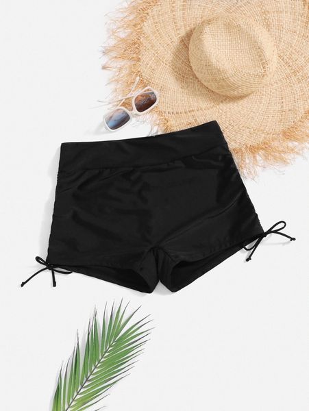 plus drawstring side bikini bottom v1ed#, Black
plus drawstring side bikini bottom v1ed#, Black