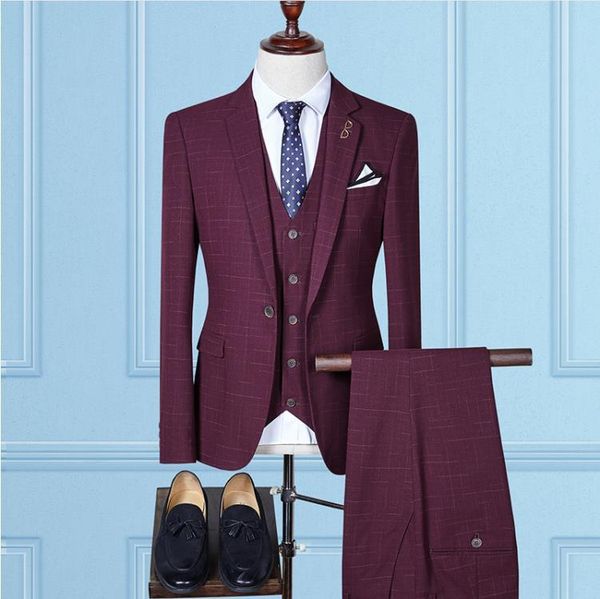 men's suits & blazers (jacket+vest+pants) autumn new arrival causal suit wedding dress men business groom, White;black
men's suits & blazers (jacket+vest+pants) autumn new arrival causal suit wedding dress men business groom, White;black