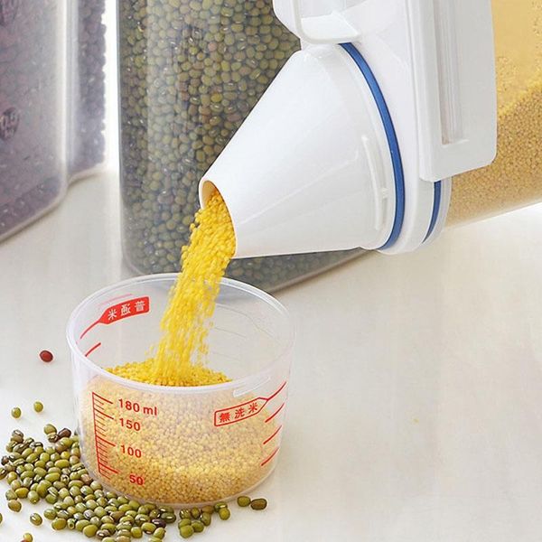 storage bottles & jars abs plastic seal can grain distributor box kitchen transparent rice container with measuring cup tool
storage bottles & jars abs plastic seal can grain distributor box kitchen transparent rice container with measuring cup tool