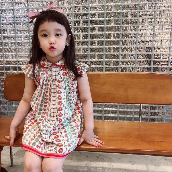 girl's dresses korean style summer baby girl children kids fashion cute retro loose breathable flower printed dress, Red;yellow
girl's dresses korean style summer baby girl children kids fashion cute retro loose breathable flower printed dress, Red;yellow
