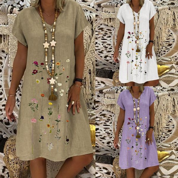 4 oversized cotton women dress plus size v neck casual beach short sleeve vestidos, Black;gray
4 oversized cotton women dress plus size v neck casual beach short sleeve vestidos, Black;gray