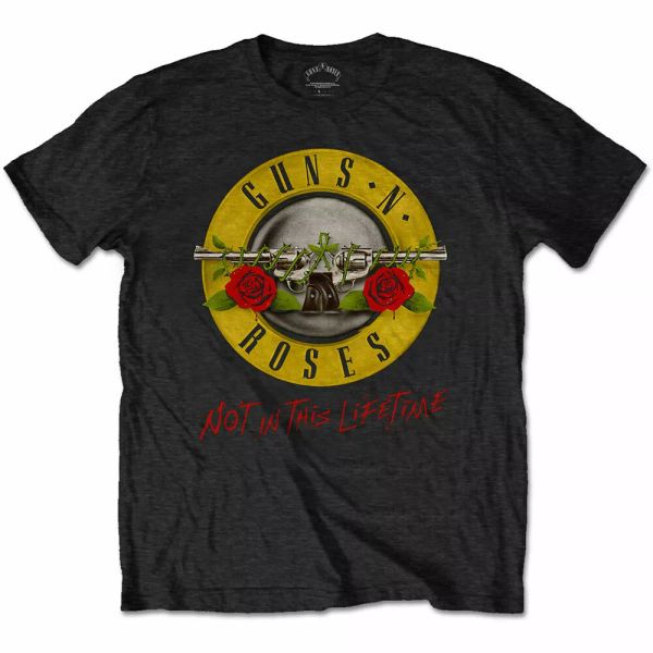 official guns n roses t shirt not in this lifetime tour black classic rock tee, White;black
official guns n roses t shirt not in this lifetime tour black classic rock tee, White;black