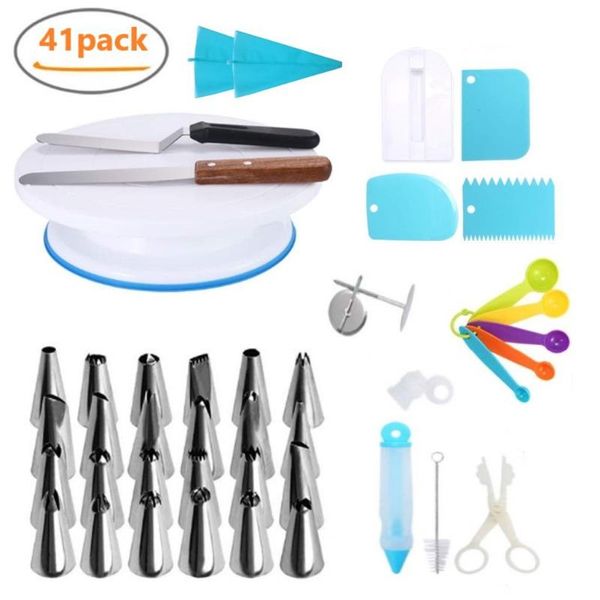 baking & pastry tools tool set for beginners cake turntable 24 stainless steel nozzle 2 reusable bag silicone pen spatula 3 scraper etc
baking & pastry tools tool set for beginners cake turntable 24 stainless steel nozzle 2 reusable bag silicone pen spatula 3 scraper etc
