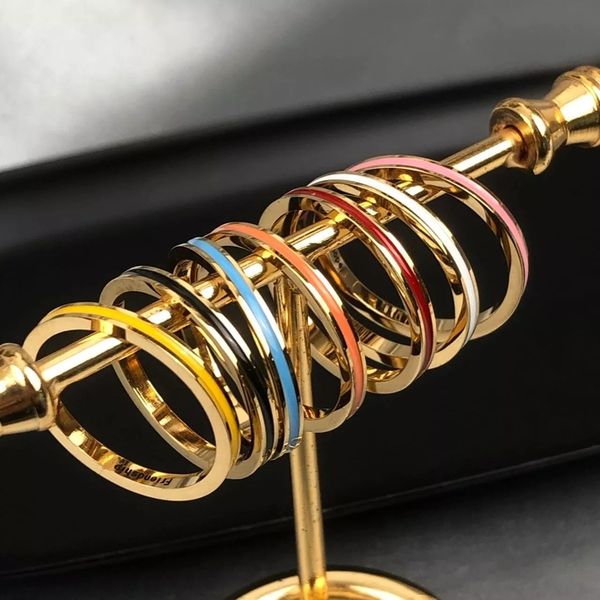 jz0026 seven color meaning simple fashion rainbow titanium steel metalworking enamel laminated band ring, Silver
jz0026 seven color meaning simple fashion rainbow titanium steel metalworking enamel laminated band ring, Silver