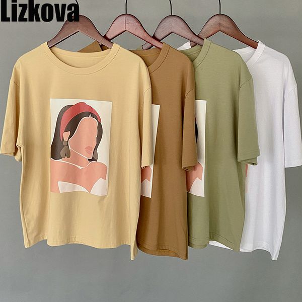 lizkova 95% cotton tshirt women 2021 short sleeve summ shirt vintgae characters print harajuku o-neck casual, White
lizkova 95% cotton tshirt women 2021 short sleeve summ shirt vintgae characters print harajuku o-neck casual, White