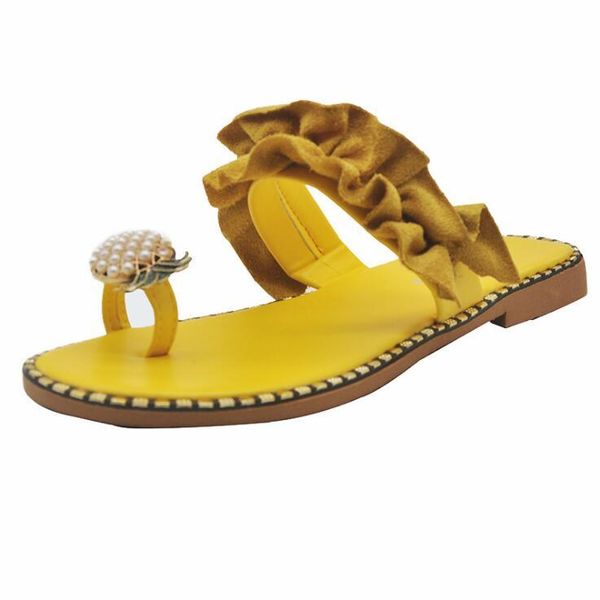 slippers wear flip flop 2021 women's versatile flat-bottomed toe pineapple beach shoes single finger comfort wild fashion, Black
slippers wear flip flop 2021 women's versatile flat-bottomed toe pineapple beach shoes single finger comfort wild fashion, Black