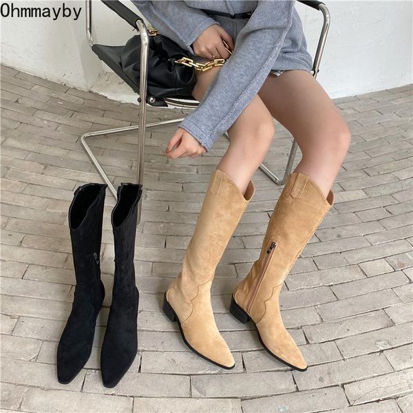 boots 2021 fashion western cowboy knee pointed toe side zippers booties women botas de mujer winter shoes, Black
boots 2021 fashion western cowboy knee pointed toe side zippers booties women botas de mujer winter shoes, Black