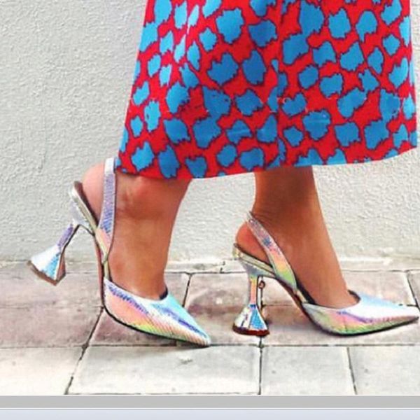 dress shoes women high heels slingbacks pumps pointed toe ladies party summer fashion gold silver bridal wedding sandals, Black
dress shoes women high heels slingbacks pumps pointed toe ladies party summer fashion gold silver bridal wedding sandals, Black