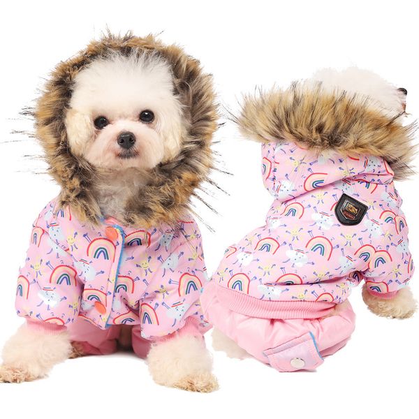 pet cotton padded cloth thickened winter dog rainbow hat one-piece down four legged
pet cotton padded cloth thickened winter dog rainbow hat one-piece down four legged