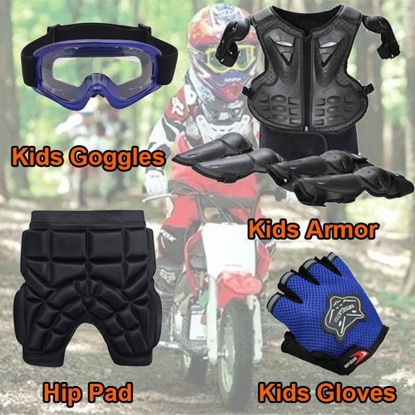 motorcycle armor child kids bike skiing sport elbow pads knee pds hip protection goggles full face helmet and riding gloves,5-13 years old
motorcycle armor child kids bike skiing sport elbow pads knee pds hip protection goggles full face helmet and riding gloves,5-13 years old