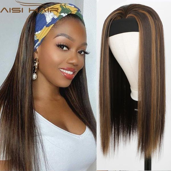long straight synthetic headband wig blonde highlight wigs for women 20 inch daily party use1, Black
long straight synthetic headband wig blonde highlight wigs for women 20 inch daily party use1, Black