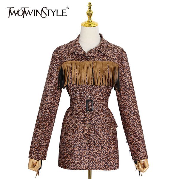 leopard print tassel coat for women lapel long sleeve patchwork high waist with sashes jacket female clothes 210524, Black;brown
leopard print tassel coat for women lapel long sleeve patchwork high waist with sashes jacket female clothes 210524, Black;brown