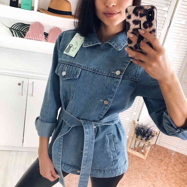 chic asymmetrical denim women coats lapel collar long sleeve lace up female jean coat autumn oversize fashion casual jacket 200919, Black;brown
chic asymmetrical denim women coats lapel collar long sleeve lace up female jean coat autumn oversize fashion casual jacket 200919, Black;brown