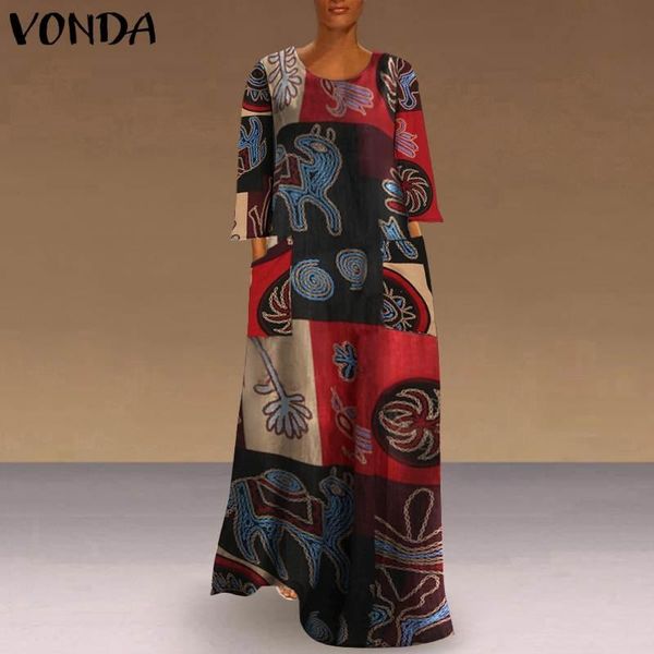 casual dresses summer maxi dress 2021 vonda o neck long sleeve plus size bohemian vestidos vintage printed beach sundress, Black;gray
casual dresses summer maxi dress 2021 vonda o neck long sleeve plus size bohemian vestidos vintage printed beach sundress, Black;gray