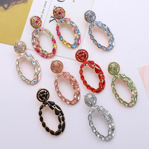 dangle chandelier ztech design oval metal colorful crystal earrings high-quality fashion rhinestones jewelry accessories for women girls, Silver
dangle chandelier ztech design oval metal colorful crystal earrings high-quality fashion rhinestones jewelry accessories for women girls, Silver
