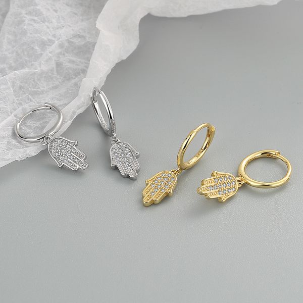 925 sterling silver hamsa hand stud earrings 2022 trendy zircon earring turkish personality punk jewelry gift eh325, Golden;silver
925 sterling silver hamsa hand stud earrings 2022 trendy zircon earring turkish personality punk jewelry gift eh325, Golden;silver