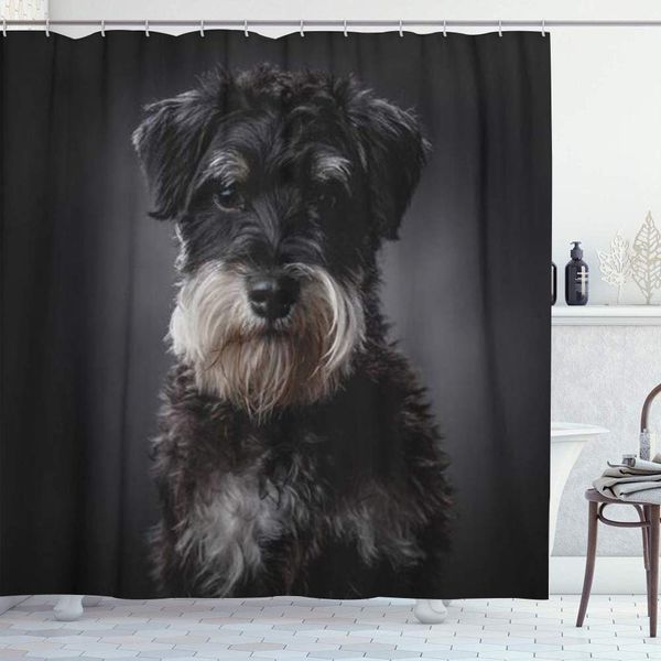 shower curtain set with 12 hooks,brown dog schnauzer portrait on dark grey pet,polyester fabric waterproof bath curtains,72" x
shower curtain set with 12 hooks,brown dog schnauzer portrait on dark grey pet,polyester fabric waterproof bath curtains,72" x