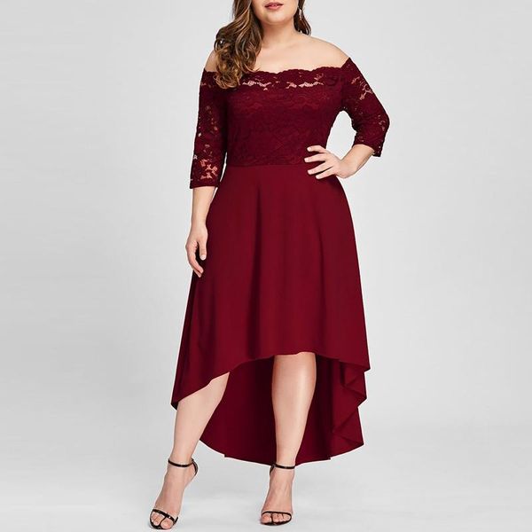 casual dresses plus size three quarter off shoulder dress women lace for 2021 fashion party vestidos, Black;gray
casual dresses plus size three quarter off shoulder dress women lace for 2021 fashion party vestidos, Black;gray