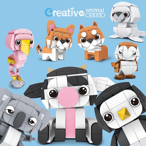 8PCS/Set Building Blocks Animal Series Cat Dog Penguin Koala Cow Flamingo Sea Lion Owl Block Bricks Classic Model Sets Movie Toy
8PCS/Set Building Blocks Animal Series Cat Dog Penguin Koala Cow Flamingo Sea Lion Owl Block Bricks Classic Model Sets Movie Toy