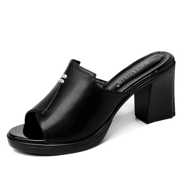dress shoes summer women slippers fashion outdoor square heels comfortable sandals 3-52, Black
dress shoes summer women slippers fashion outdoor square heels comfortable sandals 3-52, Black