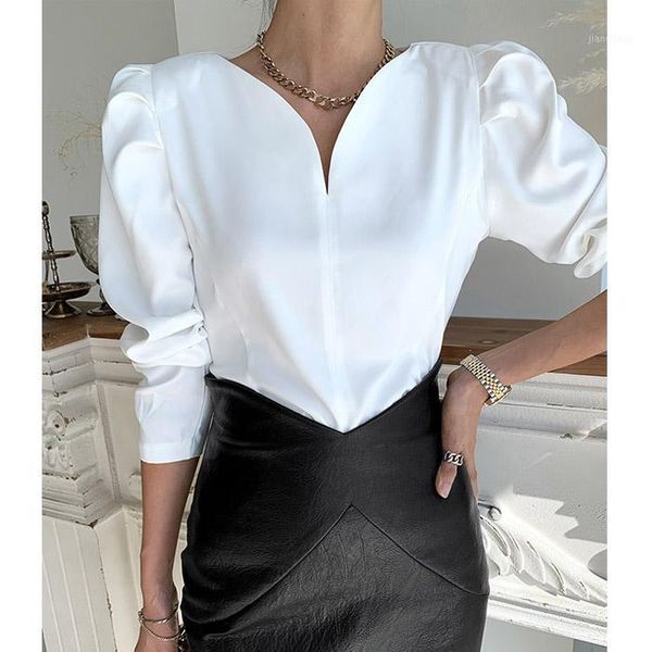 women's blouses & shirts chic v-neck long sleeve white women vintage spring korean style office casual ladies minimalist woman
women's blouses & shirts chic v-neck long sleeve white women vintage spring korean style office casual ladies minimalist woman