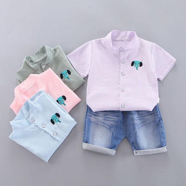 children clothes spring cartoon baby boy short sleeve strips causal elephant shirts pants 2pcs/sets kids toddler tracksuits clothing sets, White
children clothes spring cartoon baby boy short sleeve strips causal elephant shirts pants 2pcs/sets kids toddler tracksuits clothing sets, White