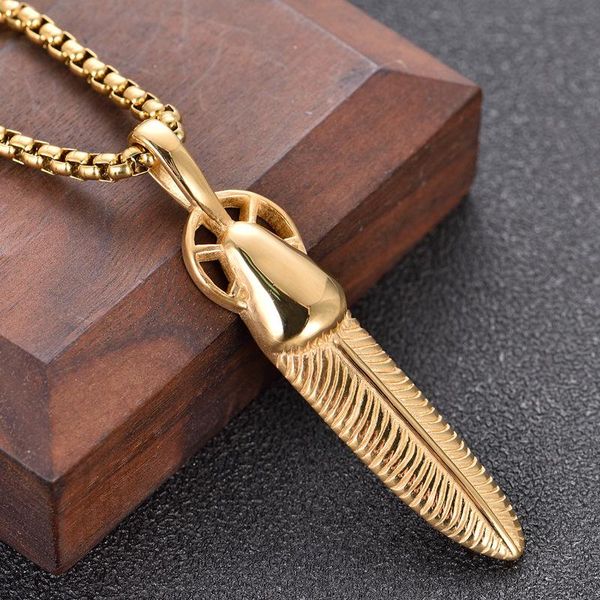 pendant necklaces titanium steel jewelry harajuku style feather necklace personalized fashion sweater chain accessories, Silver
pendant necklaces titanium steel jewelry harajuku style feather necklace personalized fashion sweater chain accessories, Silver