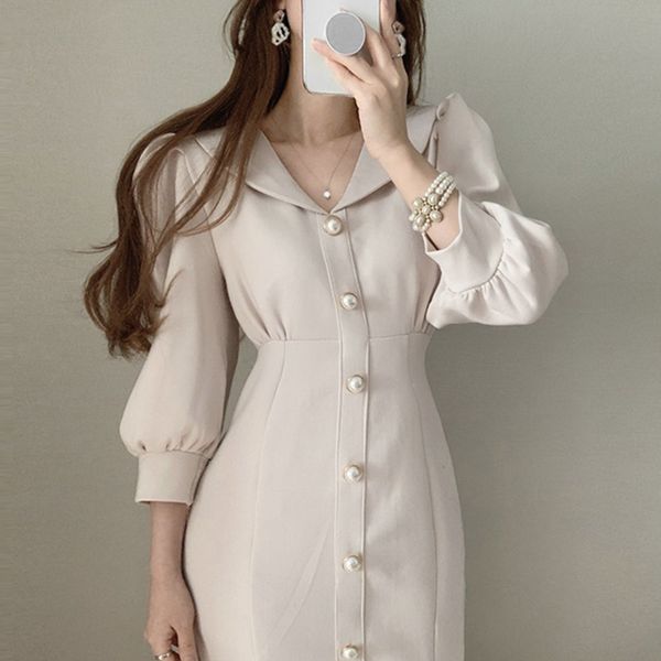 korea chic minimalist temperament puff sleeve lapel single breasted mermaid dress oversize office lady fashion 210429, Black;gray
korea chic minimalist temperament puff sleeve lapel single breasted mermaid dress oversize office lady fashion 210429, Black;gray