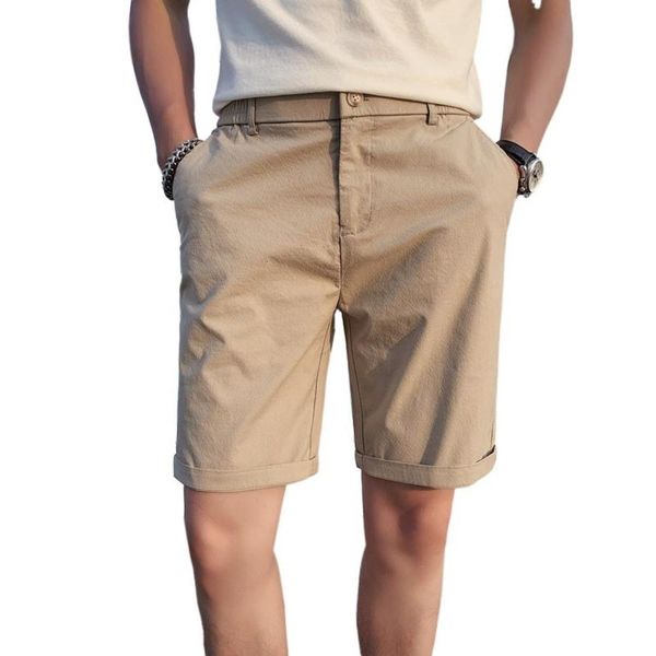 men's shorts 2021 summer korean fashion all-match british casual slim straight five-point pants clothing suit, White;black 
men's shorts 2021 summer korean fashion all-match british casual slim straight five-point pants clothing suit, White;black