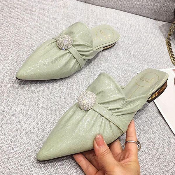 slippers 2021 brand designer women diamond flat mules slip on metal pointed toe outdoor woman slides, Black
slippers 2021 brand designer women diamond flat mules slip on metal pointed toe outdoor woman slides, Black