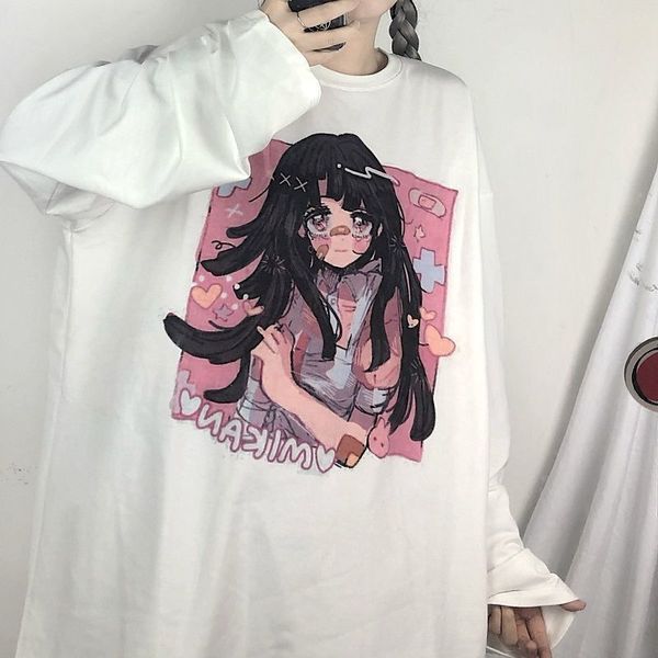 ins cartoon printed goth tshirt preppy long sleeve autumn women korean style t-shirt punk tees 2021 new fashion t shrt, White
ins cartoon printed goth tshirt preppy long sleeve autumn women korean style t-shirt punk tees 2021 new fashion t shrt, White