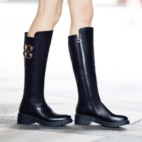 boots big size 10 women woman winter shoes botas solid color round head side zipper, Black
boots big size 10 women woman winter shoes botas solid color round head side zipper, Black