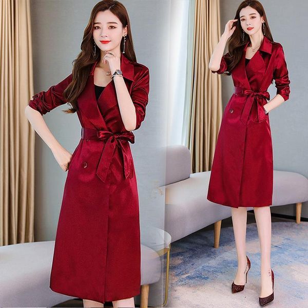 women's trench coats women 2021 autumn winter fashion windbreaker female casual slim ladies elegant outerwear with sashes g728, Tan;black
women's trench coats women 2021 autumn winter fashion windbreaker female casual slim ladies elegant outerwear with sashes g728, Tan;black