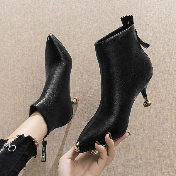 boots short women's autumn and winter 2021 mart pointed high heels stiletto spring thin single, Black
boots short women's autumn and winter 2021 mart pointed high heels stiletto spring thin single, Black