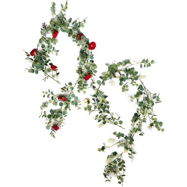 1.85m artificial rose eucalyptus vine leaves garland po props hanging decor wedding christmas year decorations 2021 decorative flowers & wre
1.85m artificial rose eucalyptus vine leaves garland po props hanging decor wedding christmas year decorations 2021 decorative flowers & wre