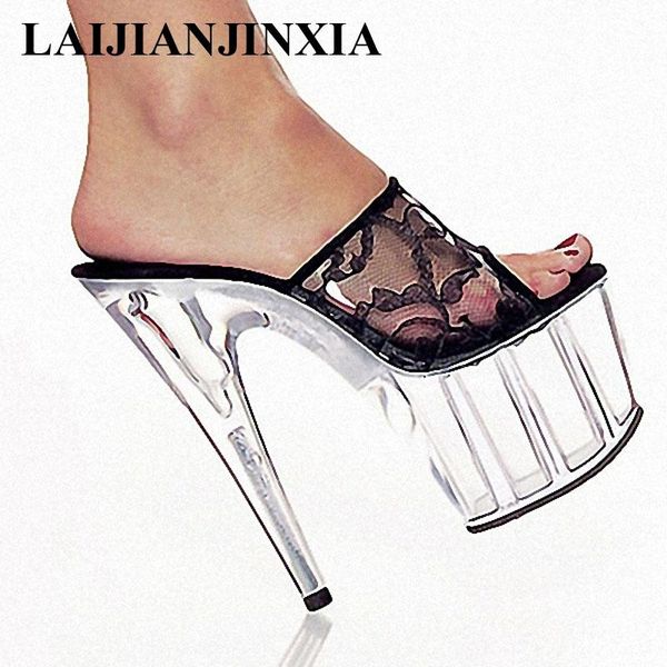 slippers laijianjinxia lace women's shoes 15cm ultra high heels slipper 6 inch crystal platforms, Black
slippers laijianjinxia lace women's shoes 15cm ultra high heels slipper 6 inch crystal platforms, Black