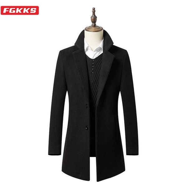 men's wool & blends fgkks winter brand men fashion coat solid color business casual windproof coats male, Black
men's wool & blends fgkks winter brand men fashion coat solid color business casual windproof coats male, Black