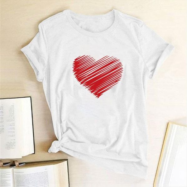 striped heart printing summer womens t shirt sleeve graphic tee harajuku round neck femme camisetas mujer, White
striped heart printing summer womens t shirt sleeve graphic tee harajuku round neck femme camisetas mujer, White
