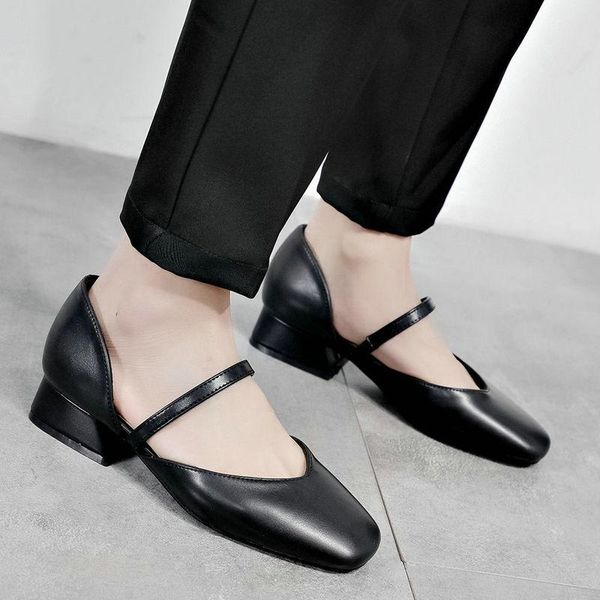 dress shoes women low heel square toe pumps casual mary jane all match ladies dorsay size 32-43, Black
dress shoes women low heel square toe pumps casual mary jane all match ladies dorsay size 32-43, Black
