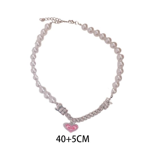 chains 1pcs y2k style limitation pearls pink heart shape necklace bracelet for female simple chokers statement goth jewelry, Silver
chains 1pcs y2k style limitation pearls pink heart shape necklace bracelet for female simple chokers statement goth jewelry, Silver