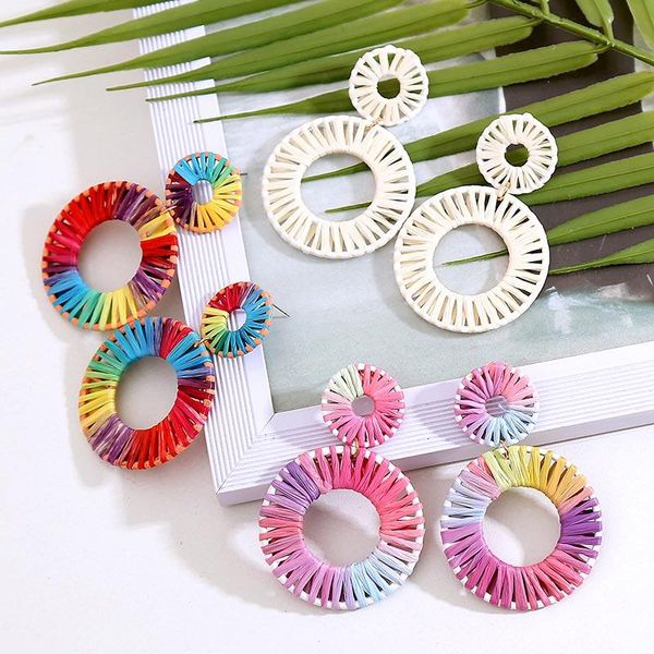 dangle & chandelier bohemian round geometric handmade raffia drop earrings for women 2021 fashion boho multicolor lafite statement hanging e, Silver
dangle & chandelier bohemian round geometric handmade raffia drop earrings for women 2021 fashion boho multicolor lafite statement hanging e, Silver