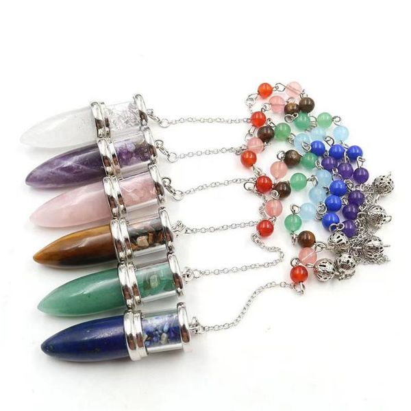 natural stone pendulum wishing bottle shaped pendant 7 chakra chain for divination diy necklace healing jewelry decorative objects & figurin
natural stone pendulum wishing bottle shaped pendant 7 chakra chain for divination diy necklace healing jewelry decorative objects & figurin